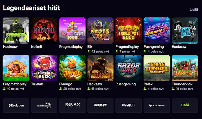 Immerion Casino pelit