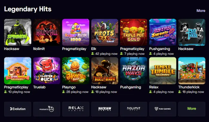 Immerion Casino games
